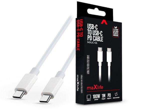 Maxlife Type-C - Type-C adat- és töltőkábel 1 m-es vezetékkel - Maxlife
MXUC-05 USB-C to USB-C PD Cable - 100W - fehér