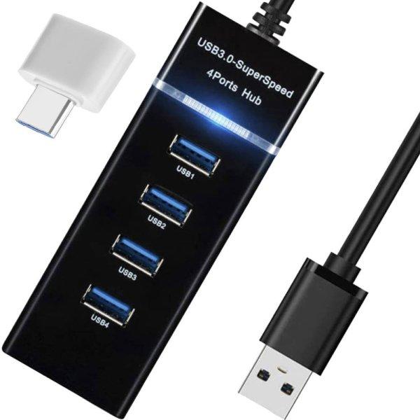 USB elosztó 25 cm-es kábellel és 4 bemenettel - USB HUB Hot Swap funkcióval
és túltöltés elleni védelemmel - 5V (BB-19157)