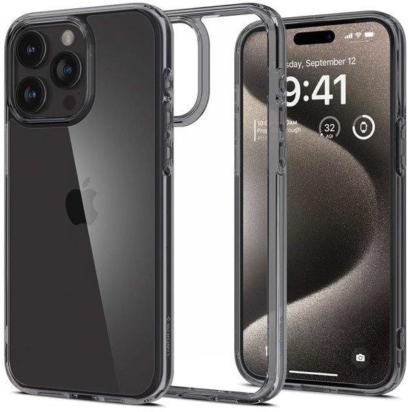 Spigen Ultra Hybrid tok Apple iPhone 15 Pro Max számára, szürke