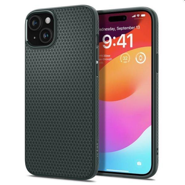 Spigen Liquid Air tok Apple iPhone 15 számára, abyss zöld