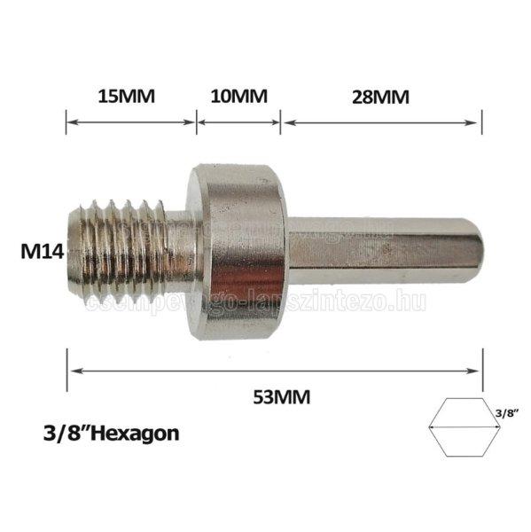 SKT adapter M14 menetről - fúrógéphez (skt21610)