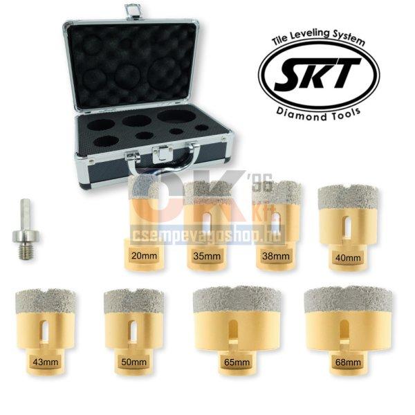 SKT 226 PRO gyémánt lyukfúró készlet 20-35-38-40-43-50-65-68 mm
(skt226010b)