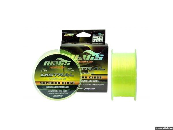 Nevis Mistral Fluo Green Monofil Ponyozó Zsinór 300M 0.22Mm