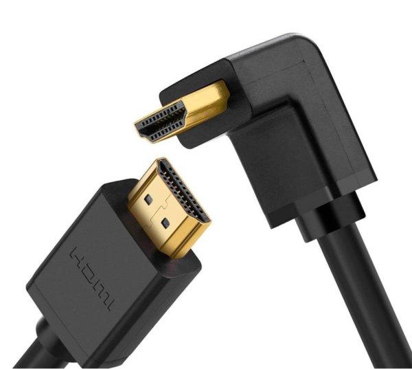 "UGREEN HD103 HDMI - HDMI kábel (90 fok) 4K, 2m (fekete) "