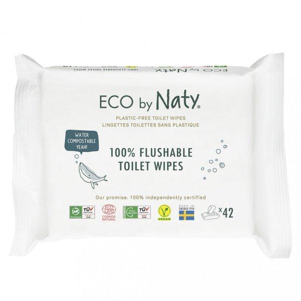 ECO BY NATY Sensitive Eco Nedves utázasi törlőkendő, illatmentes 20 db