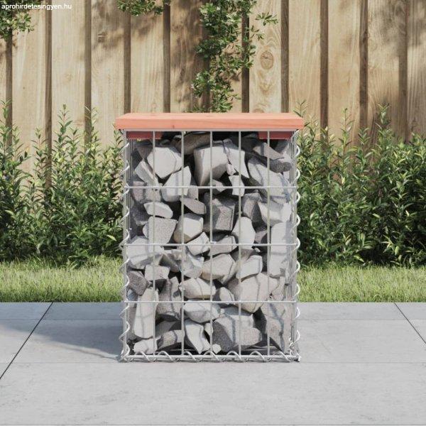 Tömör duglászfenyő gabion kerti pad 33x31x42 cm