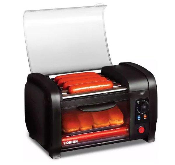 Orion OHD-150 Hot-Dog készítő & Minigrill 210W, 5 acél henger, 4 virsli és
4 hot-dog kifli kapacitással