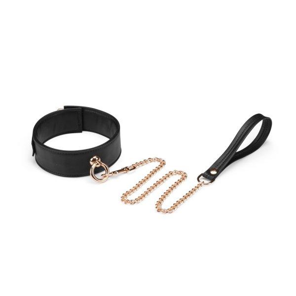  Black Organosilicon Collar with Leash 