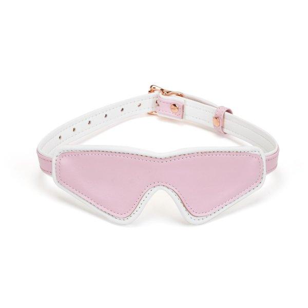  White & Pink Fairy Goat Leather Blindfold 