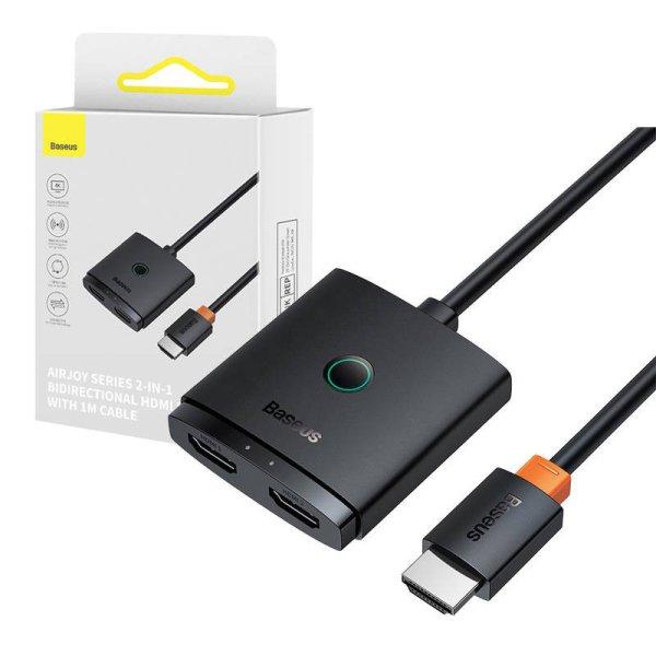 HDMI kapcsoló Baseus 1 m-es fekete kábelköteggel