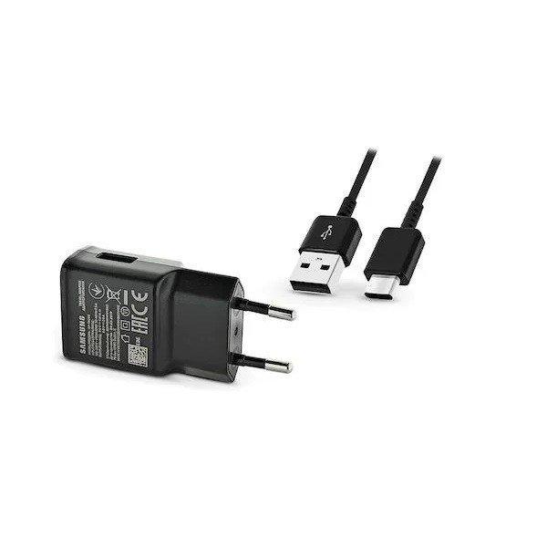 Samsung EP-TA200EBE gyári hálózati fekete gyorstöltő 2A Quick Charge 3.0
15W EP-DW700CBE USB - Type-C adatkábellel 1.5m