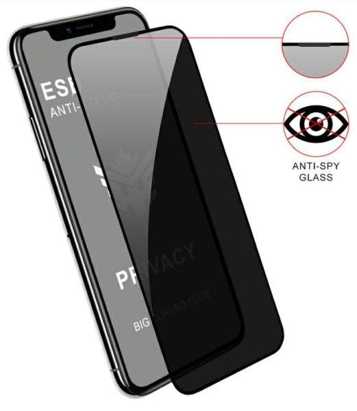 Privacy Anti-Static Apple iPhone 14 / 14 Pro (6.1) kijelzővédő üvegfólia
betekintés elleni védelemmel (9H)