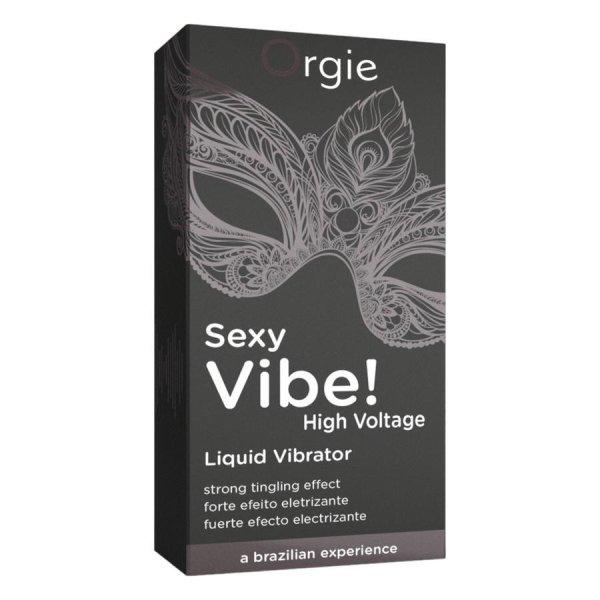 Orgie Sexy Vibe High Voltage - uniszex folyékony vibrátor (15ml)