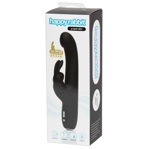 Happyrabbit G-Spot Slim - vibrátor (fekete)