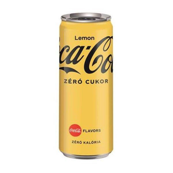 Üdítőital, szénsavas, 0,33 l, dobozos, COCA COLA "Coca Cola Zero
Lemon"