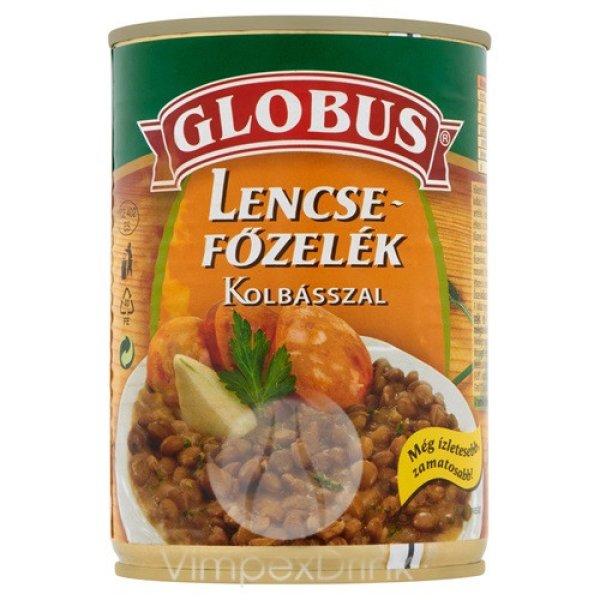 GLOBUS LENCSEFŐZELÉK KOLBÁSSZAL 400G