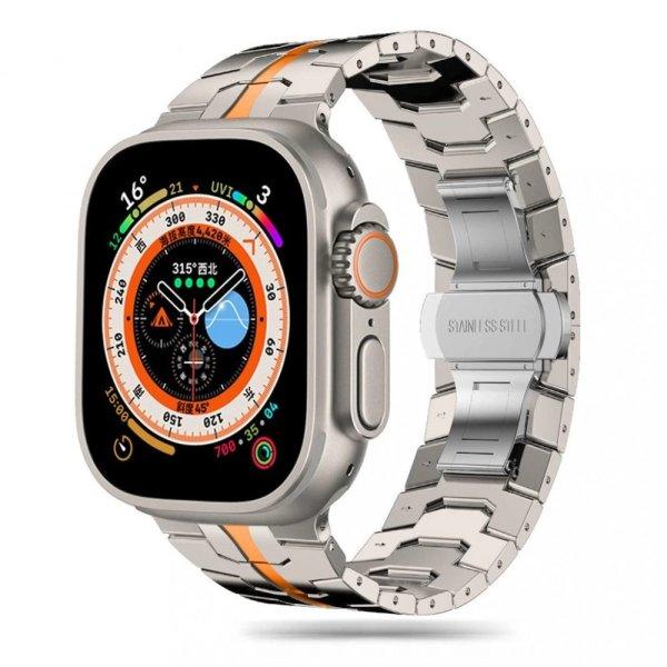  Tech-Protect STAINLESS LINE rozsdamentes acél óraszíj Titán / Narancs,
Apple Watch 42mm / 44mm / 45mm / 49mm készülékhez