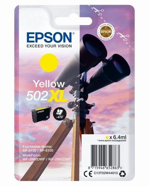 EPSON Nr.502XL sárga EREDETI tintapatron (C13T02W44010) 6,4ml (≈470 oldal)