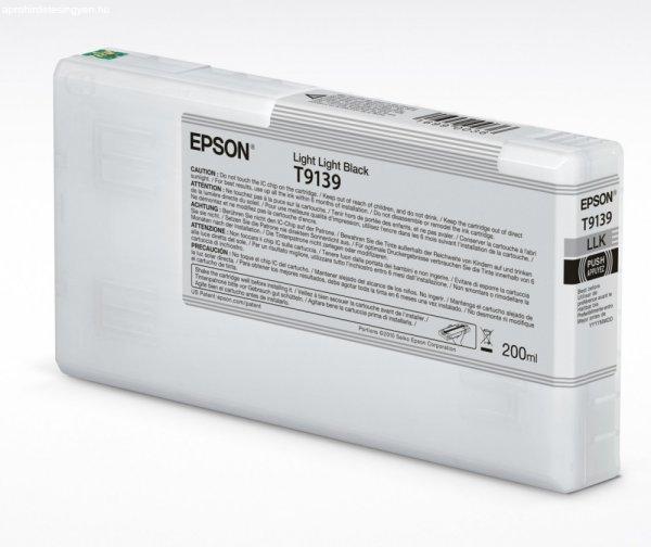 EPSON T9139 EREDETI tintapatron VILÁGOS VILÁGOS FEKETE 200ml