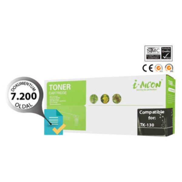 Kyocera -hoz, TK-130 fekete UTÁNGYÁRTOTT toner (~7200 oldal)