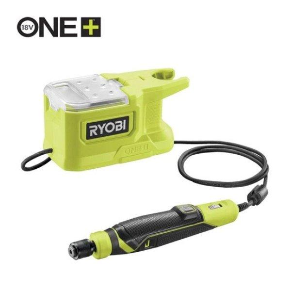 Ryobi 18V One Plus™ magasfordulatszámú mikrógép, 15x tartozék,
akkumulátor és töltő nélkül - RRT18-0