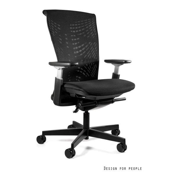 UNIQUE REYA ergonomikus irodai szék, fekete váz/fekete szövet