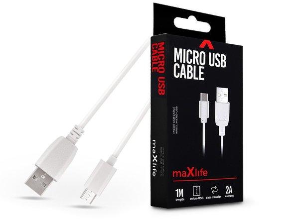 Maxlife USB - micro USB adat- és töltőkábel 1 m-es vezetékkel - Maxlife
Micro USB Cable - 5V/2A - fehér