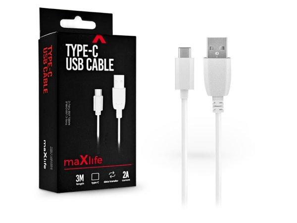 Maxlife USB - USB Type-C adat- és töltőkábel 3 m-es vezetékkel - Maxlife
USB Type-C Cable - 5V/2A - fehér