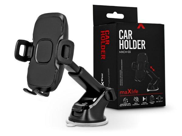 Maxlife univerzális műszerfalra/szélvédőre helyezhető PDA/GSM autós
tartó - Maxlife MXCH-03 Car Holder - fekete