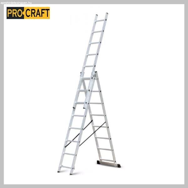 Alumínium háromrészes létra 3x9 Procraft PLA3.592