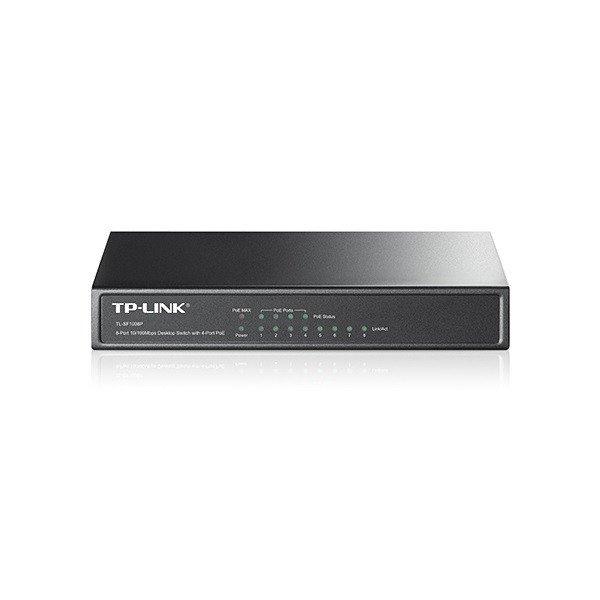 TP-Link Switch PoE - TL-SF1008P (8 port 100Mbps; 8/4 af PoE port, 57W)