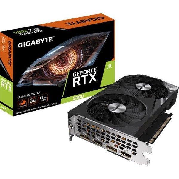 Gigabyte Videókártya - nVidia RTX 3060 GAMING OC 8GB (8192MB, GDDR6, 256bit,
1807/15000Mhz, 2xHDMI, 2xDP)