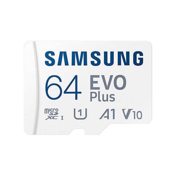 Samsung MicroSD kártya - 64GB MB-MC64SA/EU (EVO PLUS, microSDXC, UHS-I, R160,
adapter, 64GB)