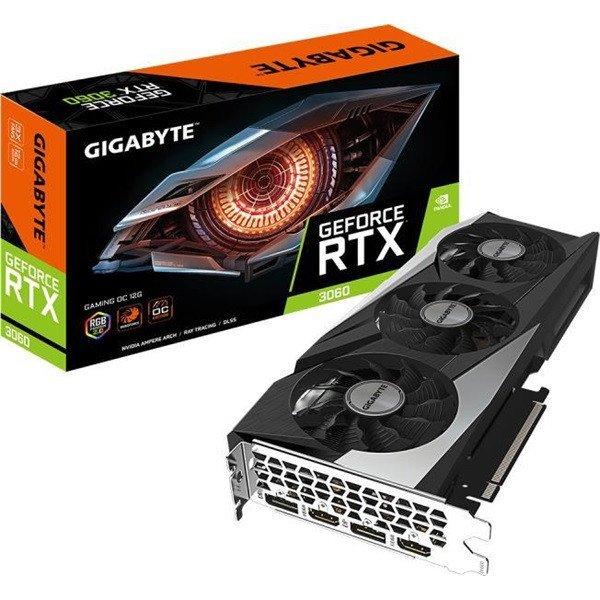 Gigabyte Videókártya - nVidia RTX 3060 GAMING OC LHR (12288MB, GDDR6, 192bit,
1837/15000Mhz, 2xHDMI, 2xDP)