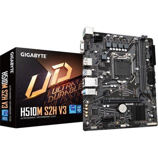 Gigabyte Alaplap - Intel H510M S2H V3 s1200 (H510, 2xDDR4 3200MHz, 1xGBE LAN,
4xSATA3, M.2, 6xUSB2.0, 4xUSB3.1)