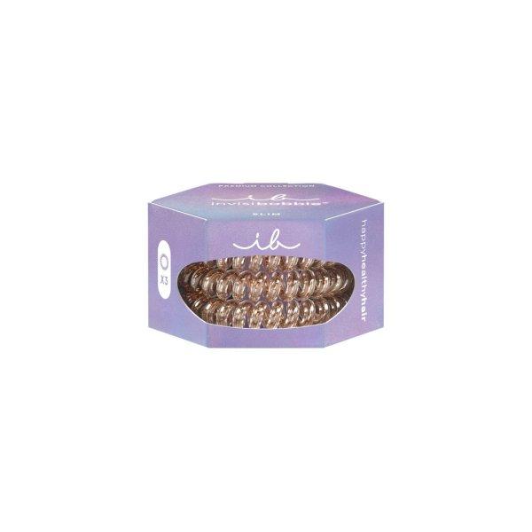 Invisibobble Hajgumi Slim Premium Bronze me Pretty 3 db