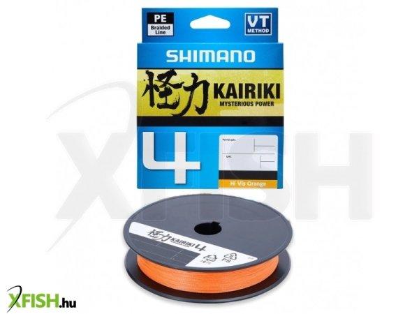 Shimano Line Kairiki 4 Fonott Zsinór Narancssárga 150m 0,13mm 7,4Kg