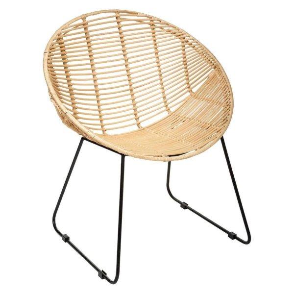 Kerekded rattan fotel, natúr - CAMBODGE - Butopêa