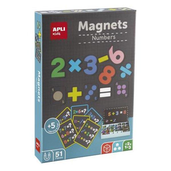 Mágneses készségfejlesztő készlet, 51 db, APLI Kids "Magnets"
számok