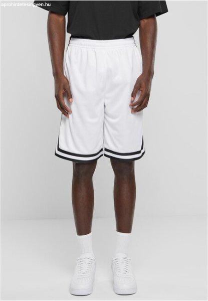 Urban Classics Stripes Mesh Shorts white/black/white