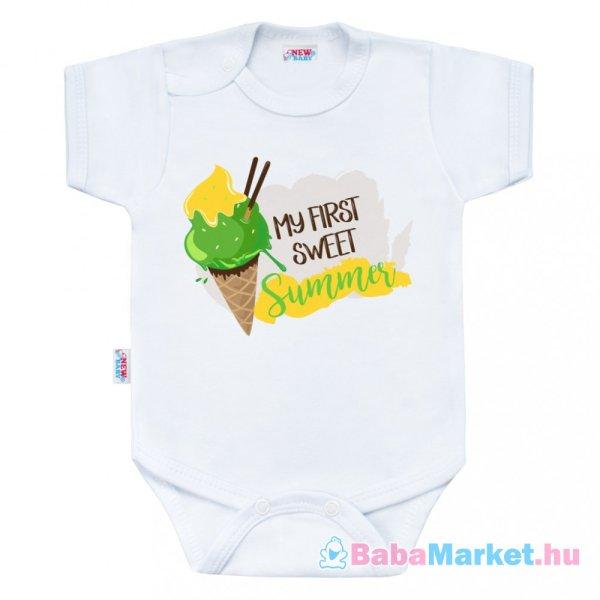 Body nyomtatással New Baby MY FIRST SWEET Summer zöld