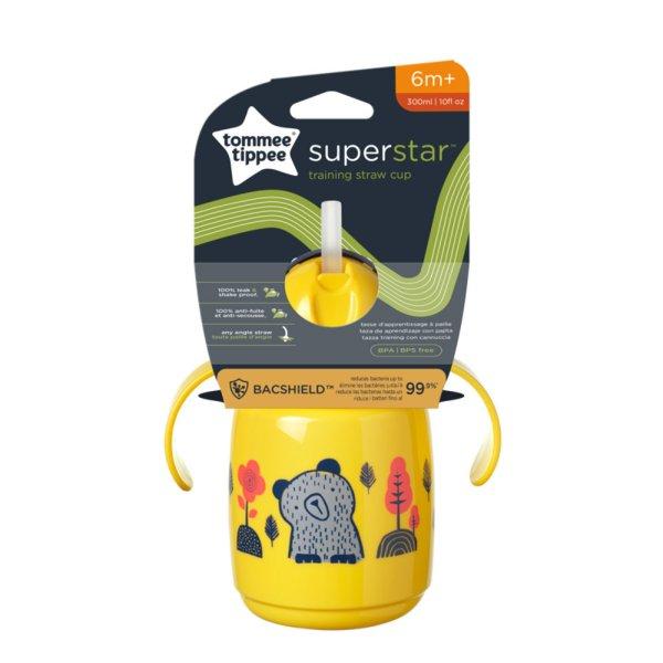 Tommee Tippee itatópohár - Superstar Training Straw Cup szívószálas 300ml
6hó sárga