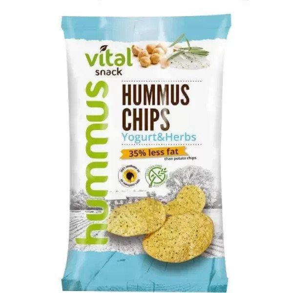 GLUTÉNMENTES VITAL HUMUSZ CHIP JOGHURTOS ZÖLDFŰSZERES ÍZESÍTÉSSEL 65G