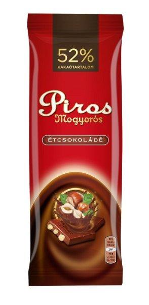 Piros Mogyorós 80G Étcsokoládé