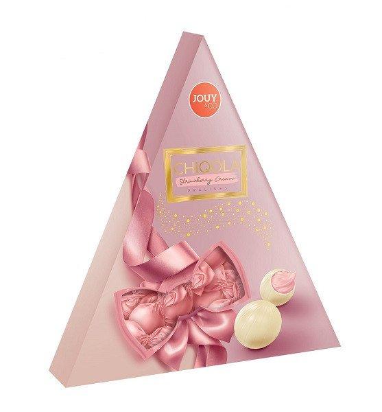 Chiqola Praliné 110G Háromszög Strawberry Cream 48917