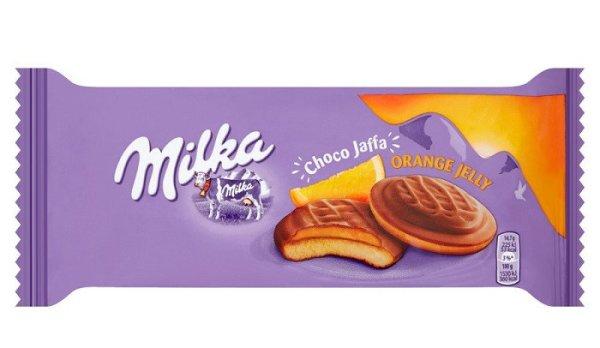 Milka Chocojaffa Tallér 147G Orange (Alpesi tejcsokoládéval bevont
piskótatallér narancs ízű zselés töltelékkel)