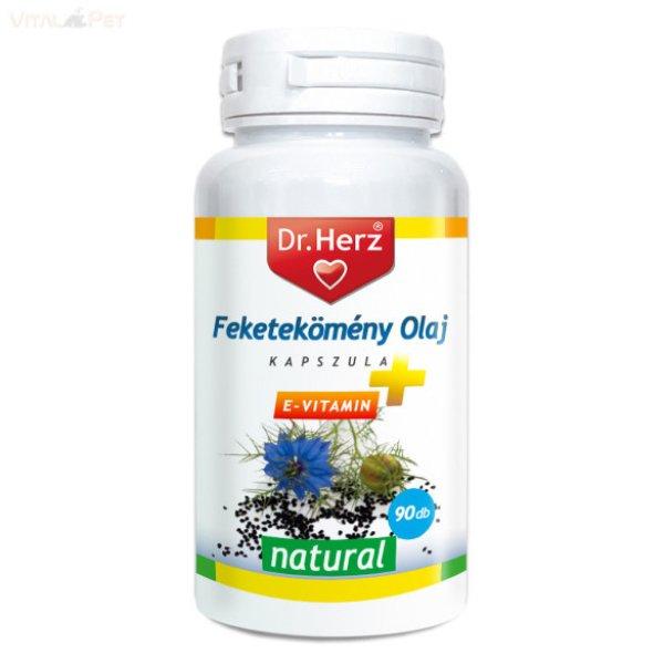 Dr. Herz Feketekömény olaj 500mg kapszula 90db + e-vitamin 