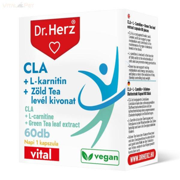 Dr. Herz CLA + L-Karnitin + Zöld tea kivonat 60 db kapszula doboz