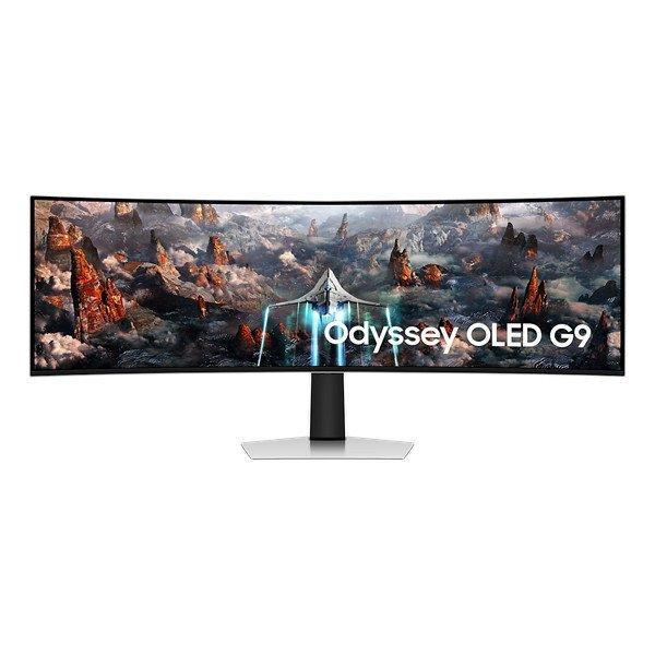 SAMSUNG Ívelt Gaming 240Hz OLED monitor 49" G93SC, 5120x1440, 32:9,
250cd/m2, 0.03ms, HDMI/MicroHDMI/DP/3xUSB, hangszóró