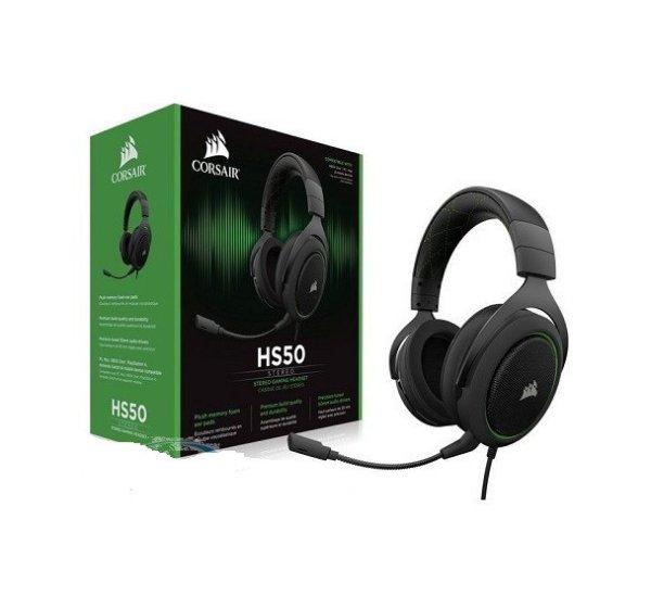 CORSAIR HS50 - Stereo Gaming Headset Zöld Fejhallgató